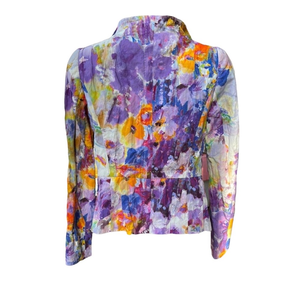 Escada Bright Colored Abstract Patterned Blazer, … - image 5